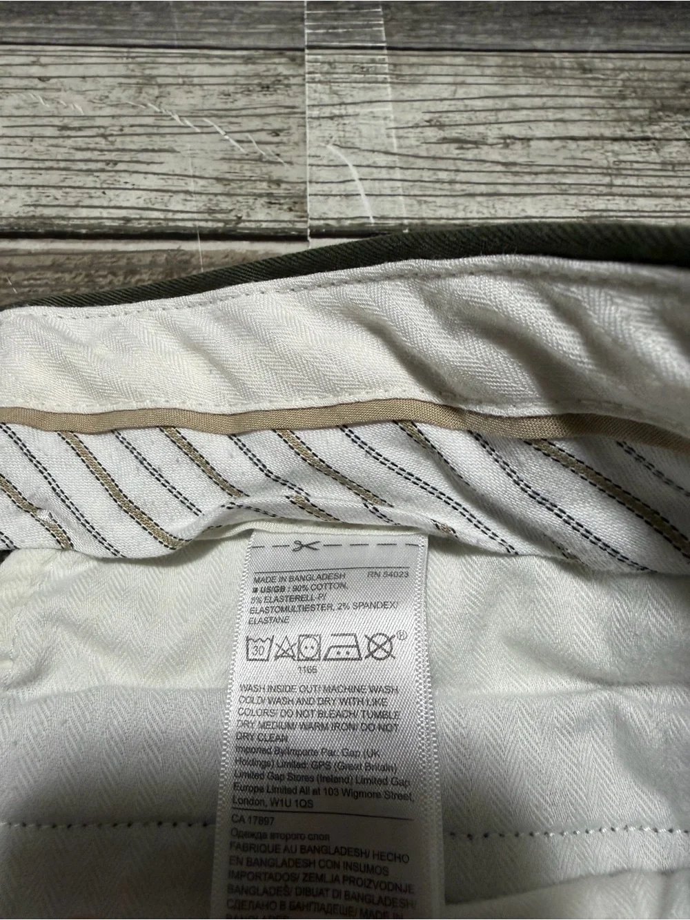 Banana Republic Aiden Chino Pants Men’s 34x30 Green Stretch